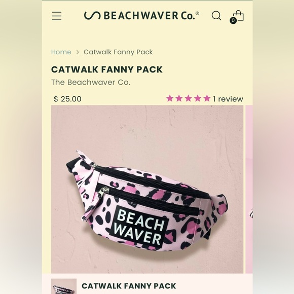Beachwaver Pink Catwalk Fanny pack - Picture 4 of 4